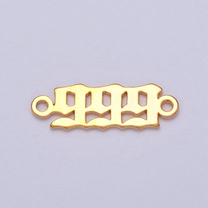 Mini Gold Filled Angel Number Charm Connector Lucky Number for Necklace Bracelet Component G-856~G-864