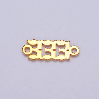 Mini Gold Filled Angel Number Charm Connector Lucky Number for Necklace Bracelet Component G-856~G-864