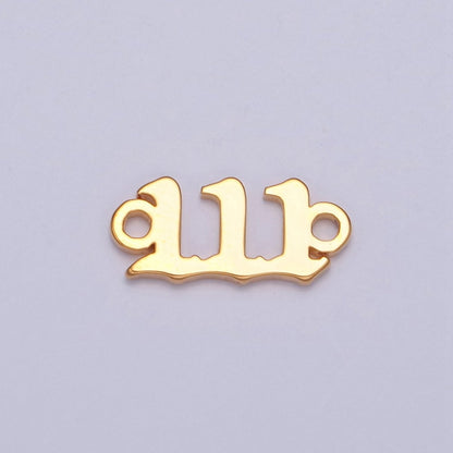 Mini Gold Filled Angel Number Charm Connector Lucky Number for Necklace Bracelet Component G-856~G-864