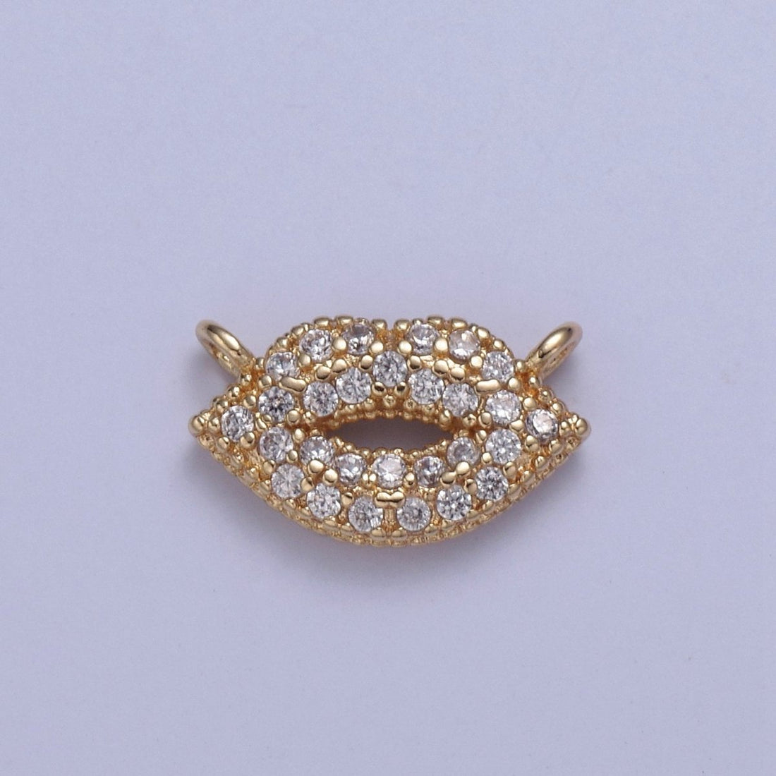 Mini Gold Filled Cubic Lips Charm Connector for Bracelet Neklace Link Connector Supply Y-427