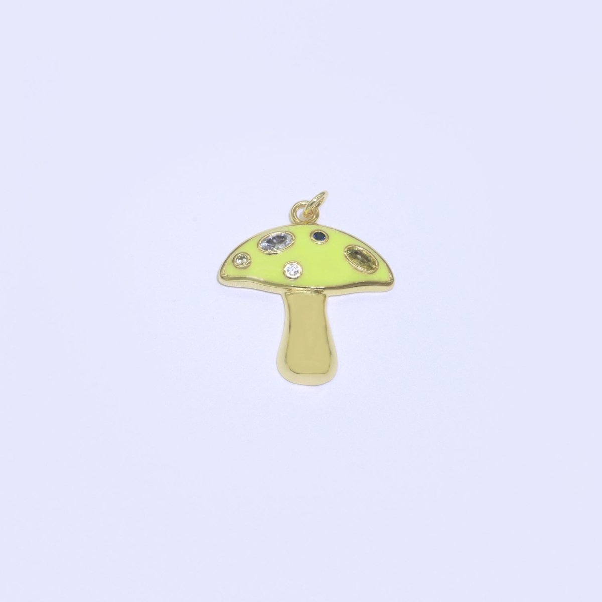 Mini Gold Filled Mushroom Charms, Enamel Magic Mushroom Pendant for Necklace Fantasy Celestial Jewelry for Statement Necklace M-410 - M-417
