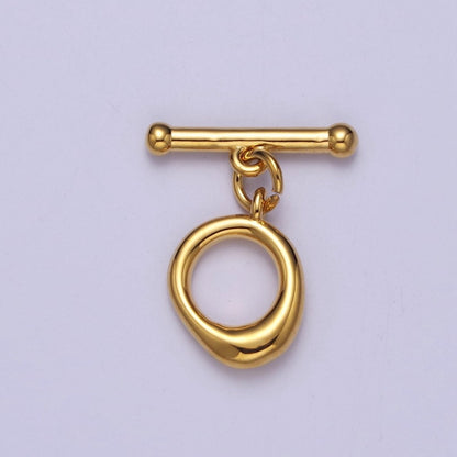 Mini Gold Round Toggle Clasp, Bracelet Necklace Jewelry Clasps, 24K Gold Filled OT Clasp L-705 L-706 L-707