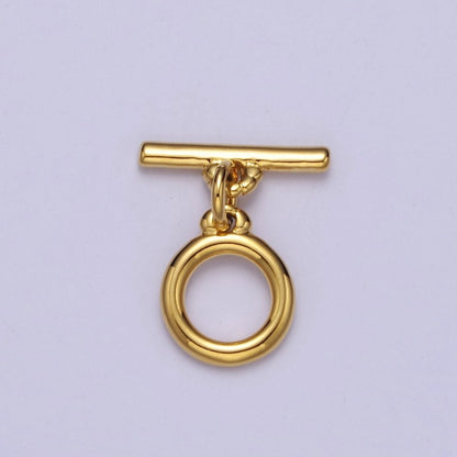 Mini Gold Round Toggle Clasp, Bracelet Necklace Jewelry Clasps, 24K Gold Filled OT Clasp L-715 L-716