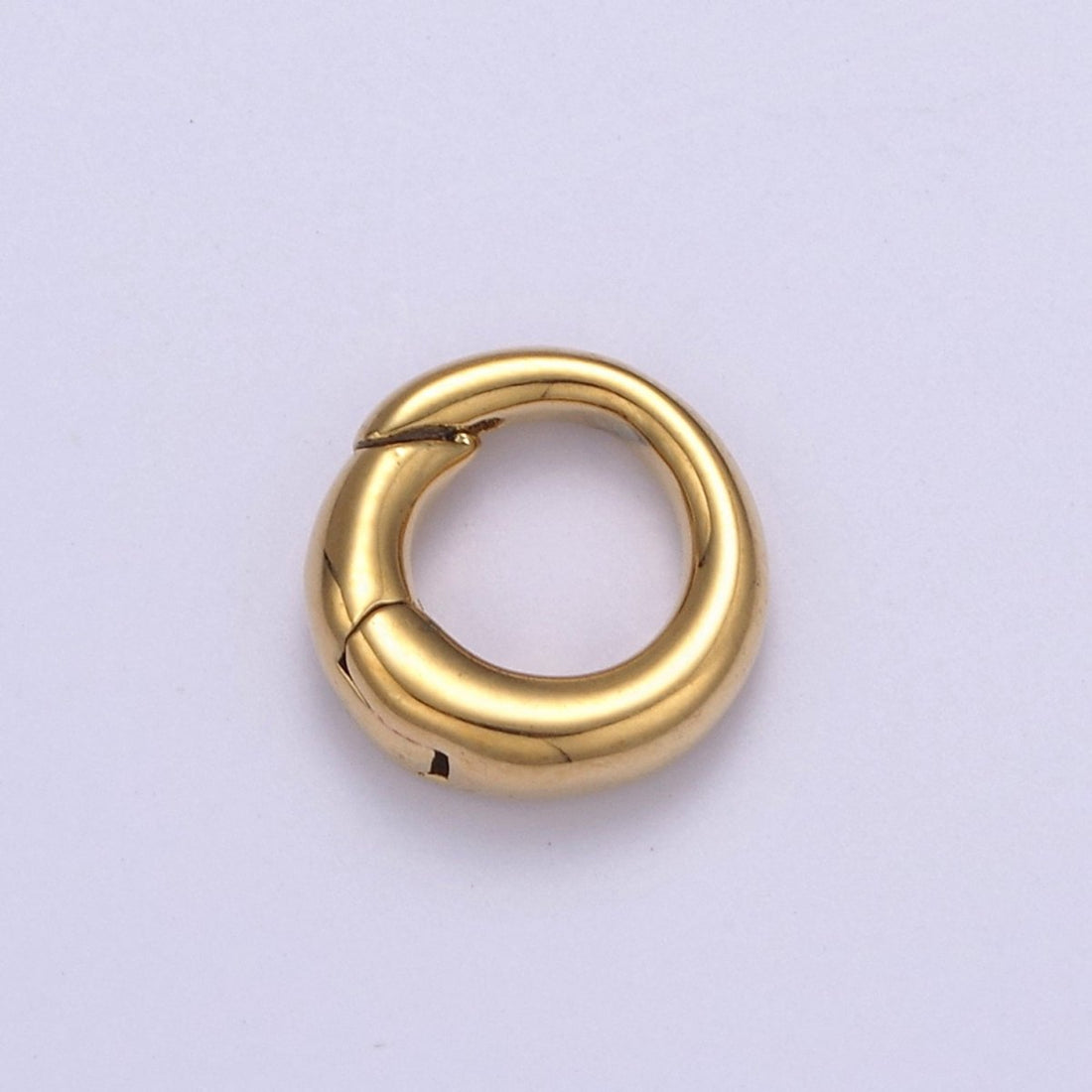 Mini Gold Silver Spring Gate Ring 10mm Round Circle Ring, Round Clasp, Push Clip Clasp, Spring Gate for Jewelry Making L-656 L-657