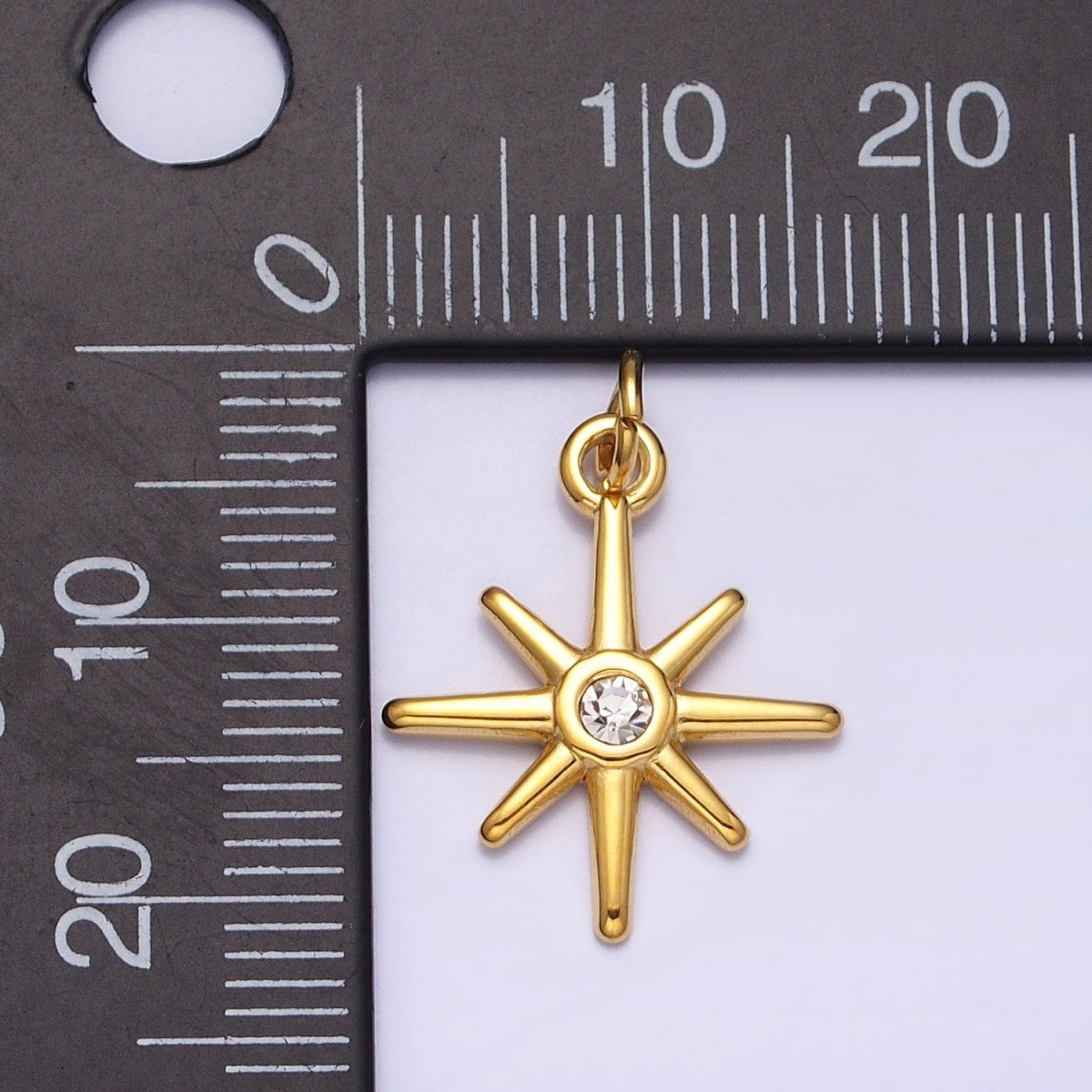 Mini Gold Star Charm North Star Pendant Celestial Jewelry AC-444 AC-445
