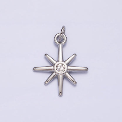 Mini Gold Star Charm North Star Pendant Celestial Jewelry AC-444 AC-445