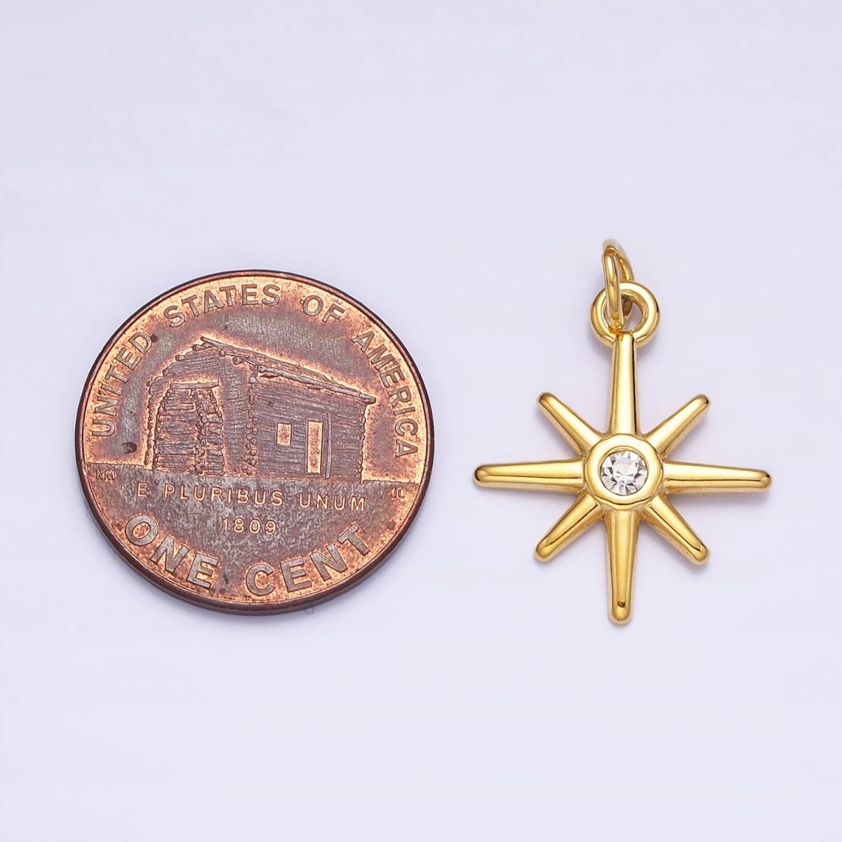 Mini Gold Star Charm North Star Pendant Celestial Jewelry AC-444 AC-445