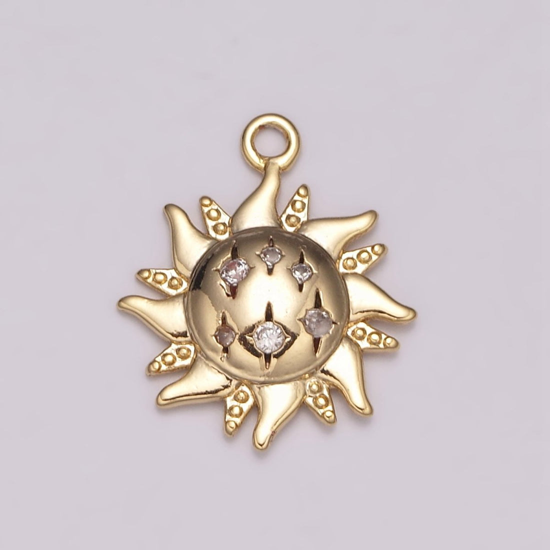Mini Gold Sun Charm ,Sunburst Charm, Bohemian Charms, Jewelry diy, bracelet charm, Sun Pendant E-614