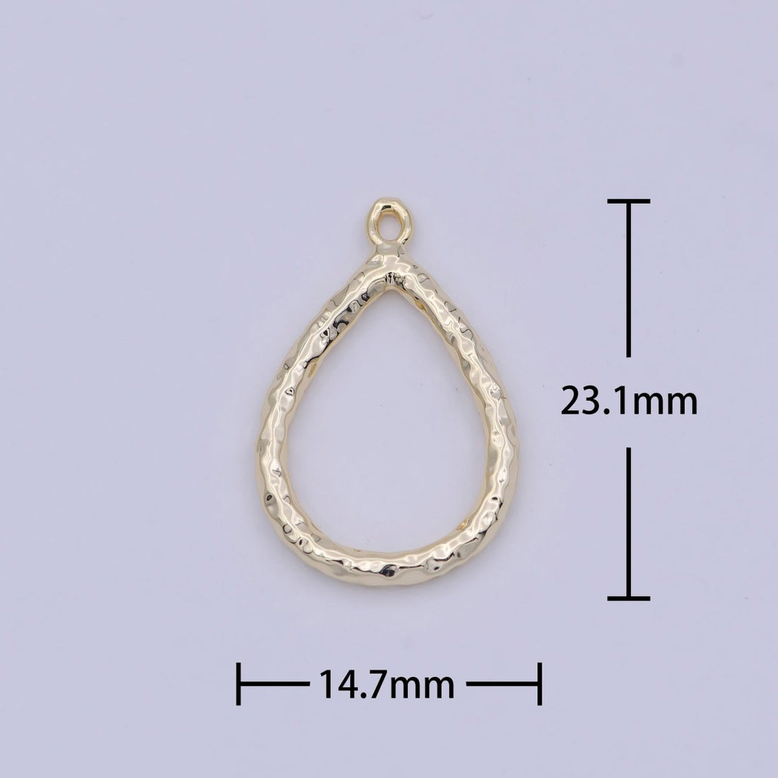 Mini Gold Tear Drop Charm For Necklace Earring Bracelet Component N-923