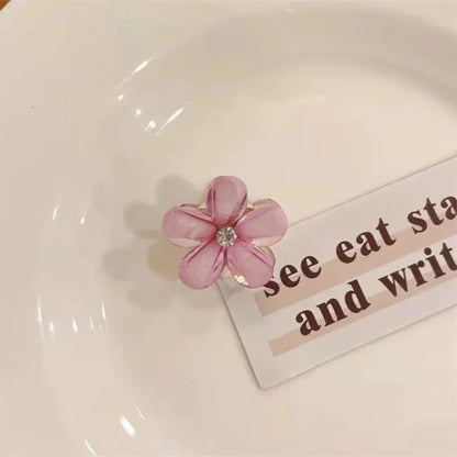Gold Pearl Rhinestone Mini Hair Clip