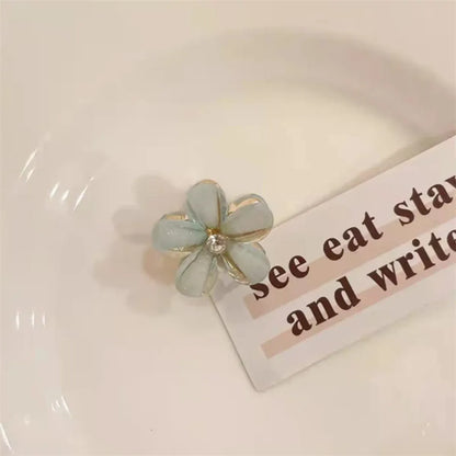 Gold Pearl Rhinestone Mini Hair Clip