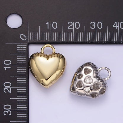 Mini Heart Balloon Charm 14K Gold Filled Love Pendant | W499