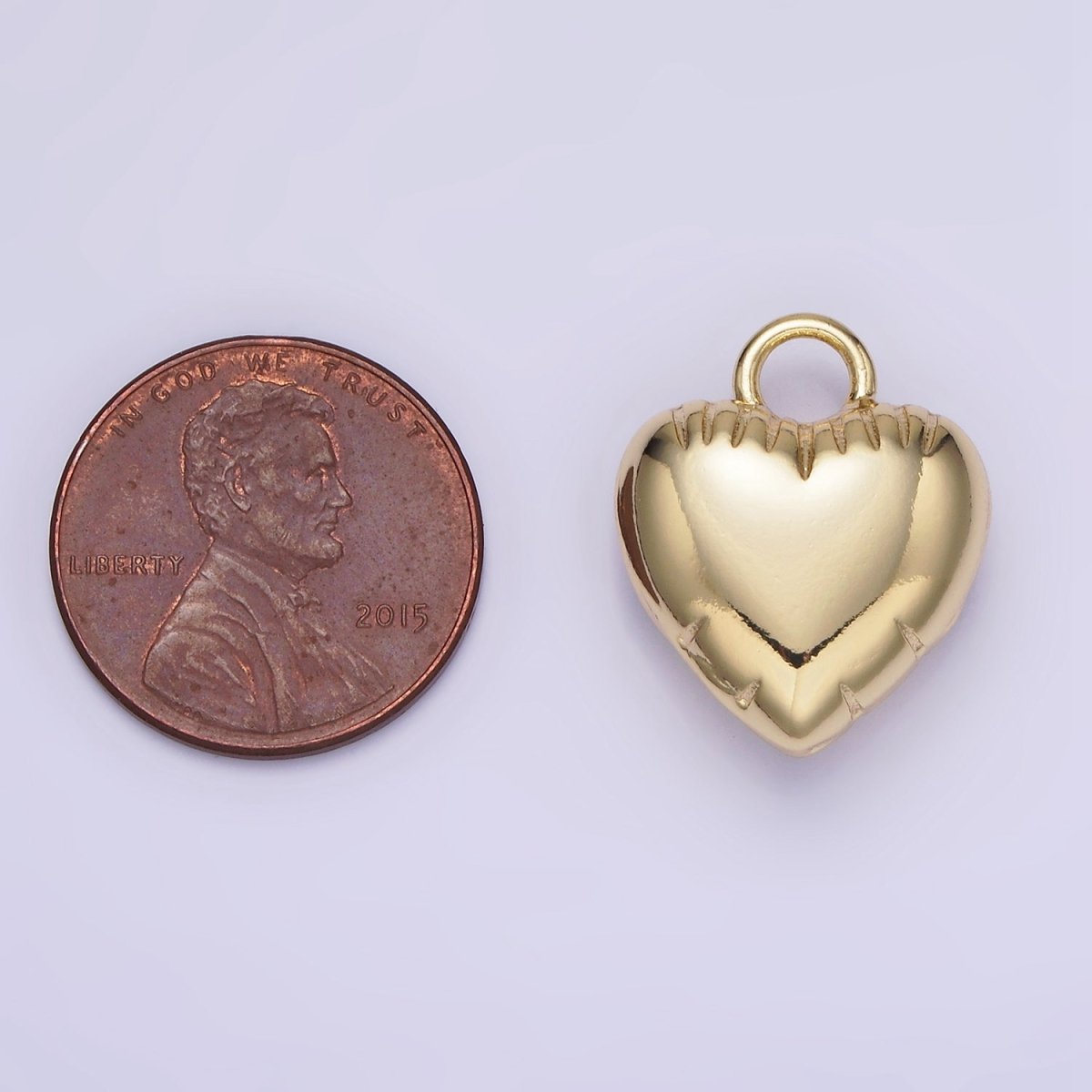 Mini Heart Balloon Charm 14K Gold Filled Love Pendant | W499