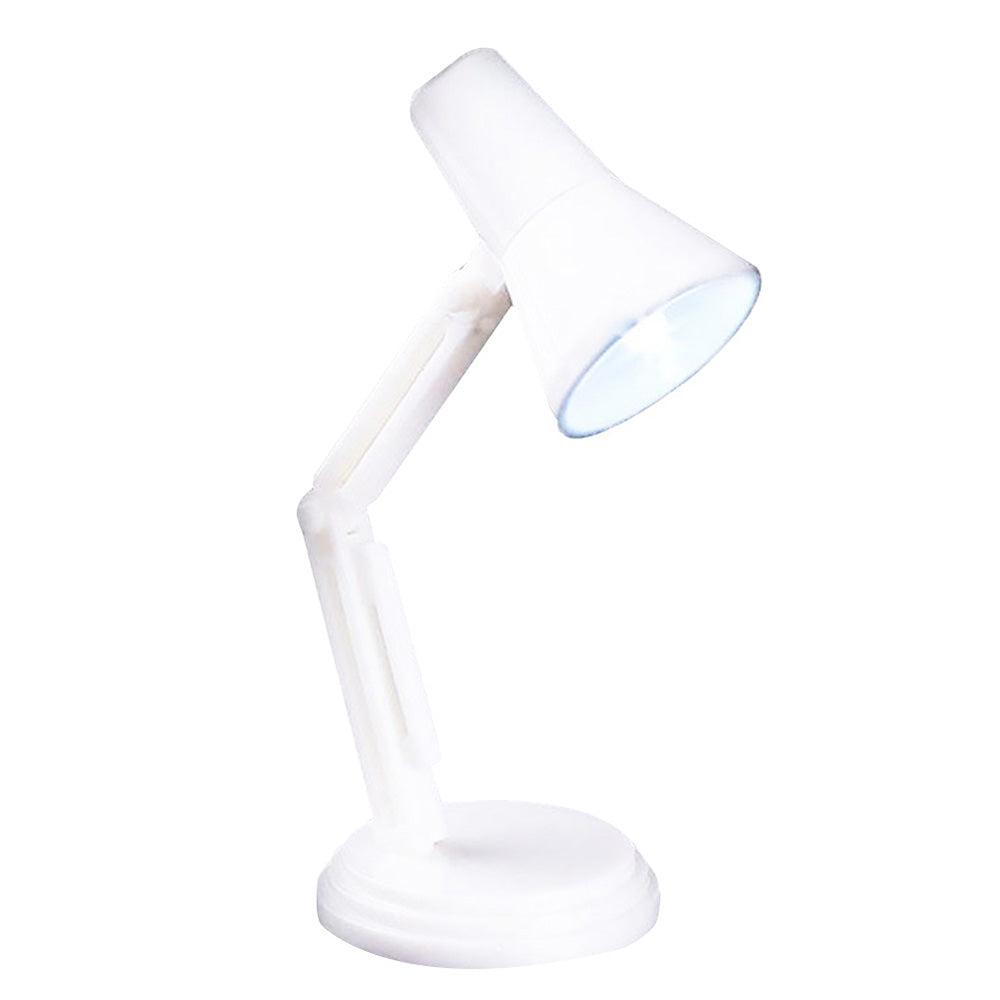 Mini LED Portable Solid Night Reading Desk Decoration Eye Protection Battery Table Lamp Home Model Kids Study Reading Light Tool Cute Study Lamps for Bedroom Décor