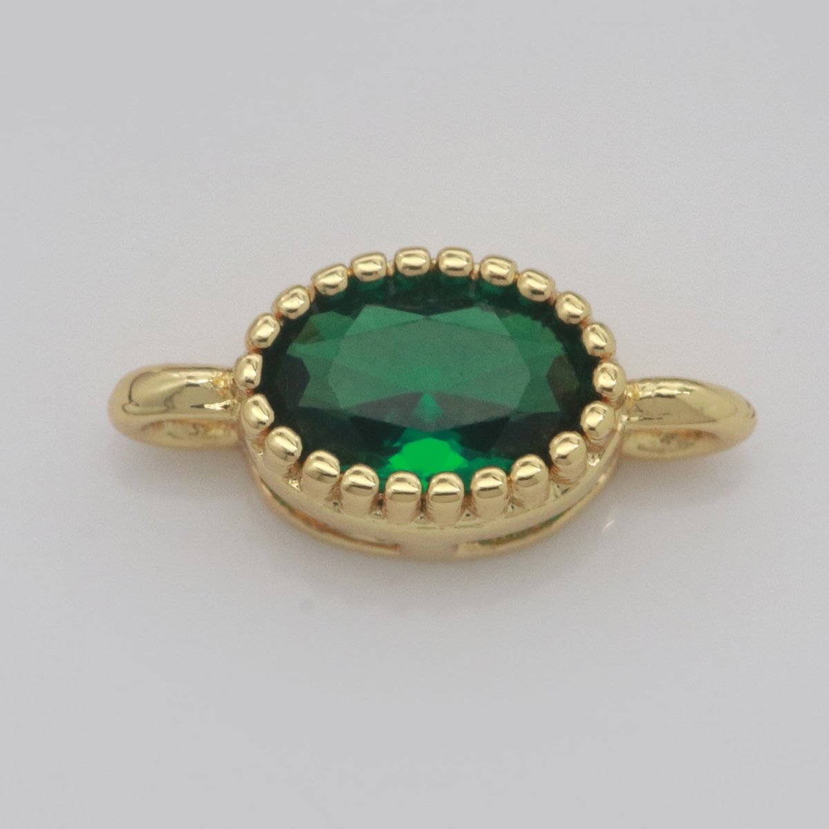 Mini Oval Charm Connector Cubic Geometry Cz Colorful Link Connector for Necklace Bracelet Earring Supply Y-322 - Y-329