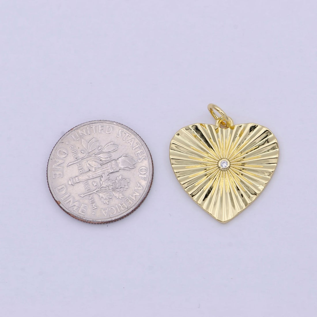 Mini Radiant Heart Charm Gold Filled Heart Pendant for Necklace Bracelet Earring Supply E-744
