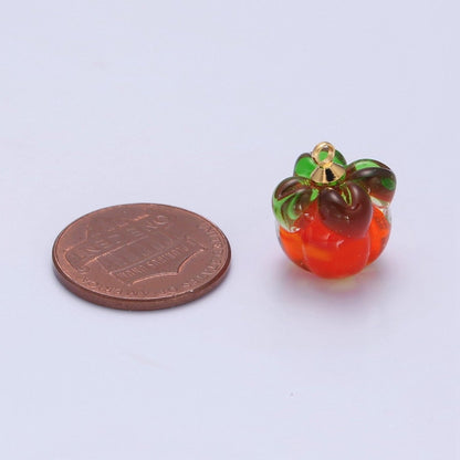 Mini Red Tomato Fruit Vegetable Foodie Inspired Glass Charm | W-199