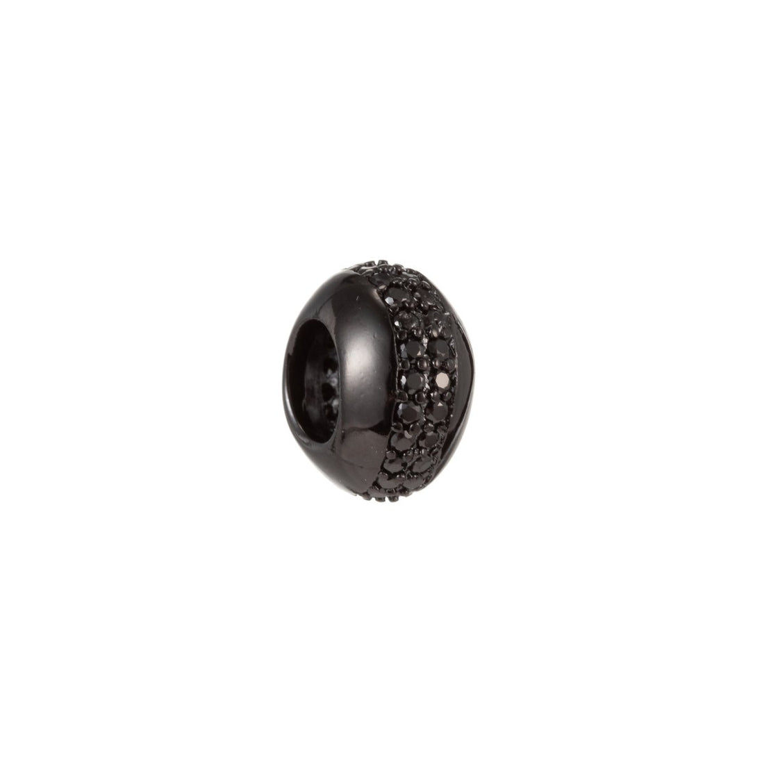 Mini Round Black Crystal Beads CZ Crystal Gold Filled Geometric Round Shape Jewelry Making Beads B-261