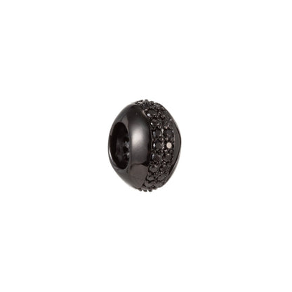 Mini Round Black Crystal Beads CZ Crystal Gold Filled Geometric Round Shape Jewelry Making Beads B-261