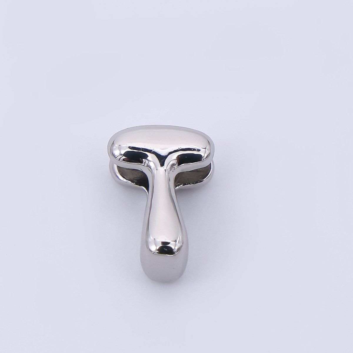 Mini Silver 8mm Initial Letter Alphabet Chubby Spacer Bead | AF040 - AF052