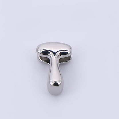 Mini Silver 8mm Initial Letter Alphabet Chubby Spacer Bead | AF040 - AF052