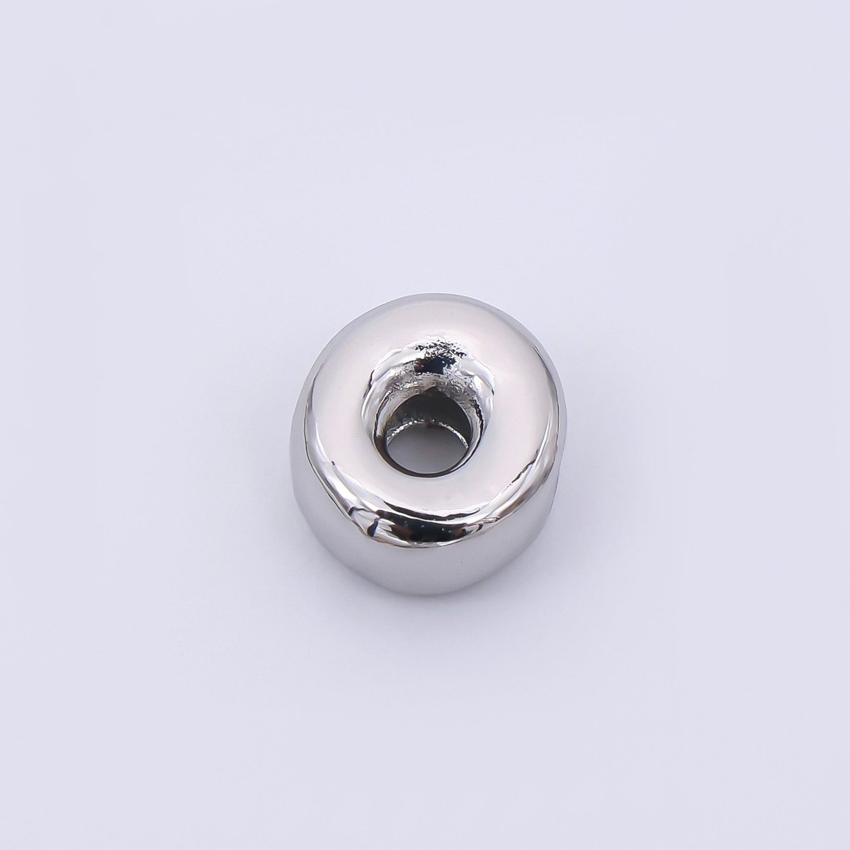 Mini Silver 8mm Initial Letter Alphabet Chubby Spacer Bead | AF040 - AF052