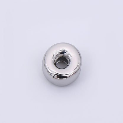 Mini Silver 8mm Initial Letter Alphabet Chubby Spacer Bead | AF040 - AF052