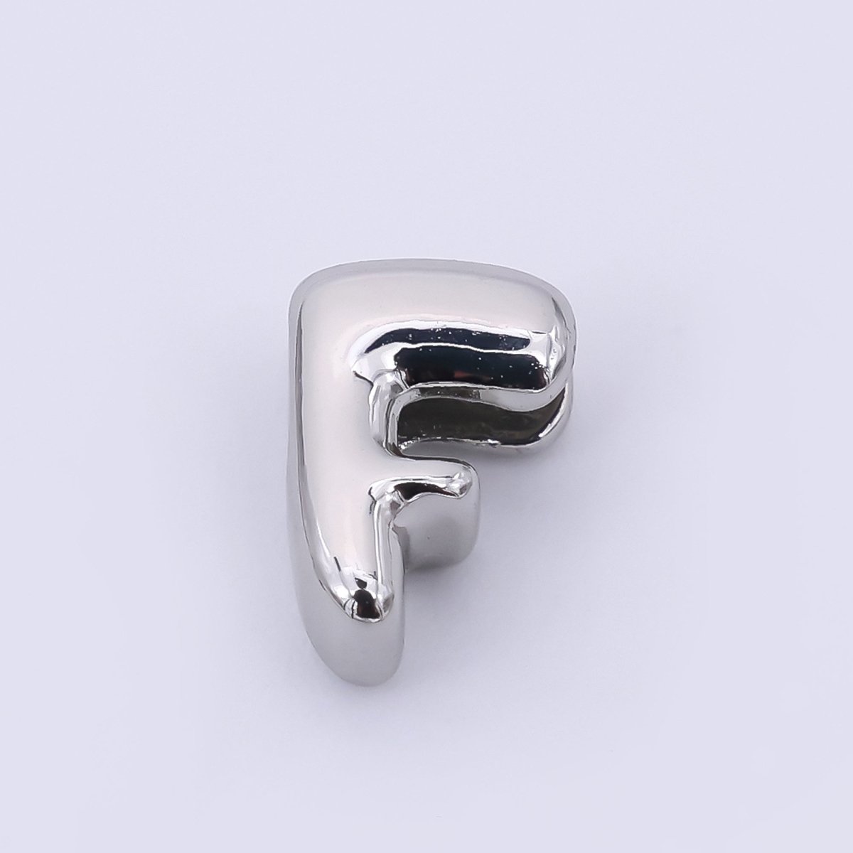 Mini Silver 8mm Initial Letter Alphabet Chubby Spacer Bead | AF040 - AF052