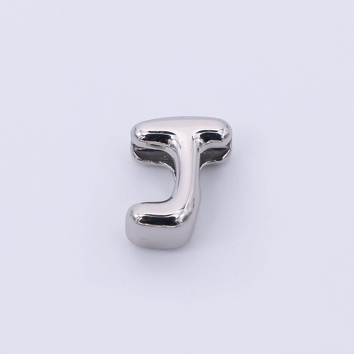 Mini Silver 8mm Initial Letter Alphabet Chubby Spacer Bead | AF040 - AF052