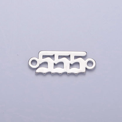 Mini Silver Angel Number Charm Connector Lucky Number for Necklace Bracelet Component G-847~G-855