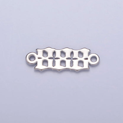 Mini Silver Angel Number Charm Connector Lucky Number for Necklace Bracelet Component G-847~G-855