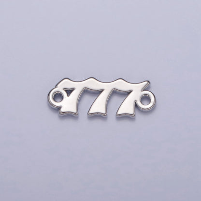 Mini Silver Angel Number Charm Connector Lucky Number for Necklace Bracelet Component G-847~G-855