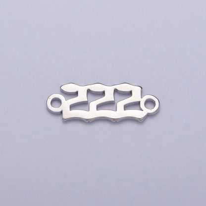 Mini Silver Angel Number Charm Connector Lucky Number for Necklace Bracelet Component G-847~G-855