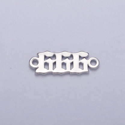 Mini Silver Angel Number Charm Connector Lucky Number for Necklace Bracelet Component G-847~G-855