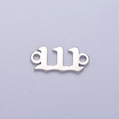 Mini Silver Angel Number Charm Connector Lucky Number for Necklace Bracelet Component G-847~G-855