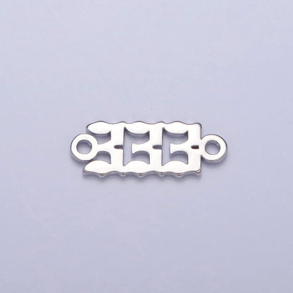 Mini Silver Angel Number Charm Connector Lucky Number for Necklace Bracelet Component G-847~G-855