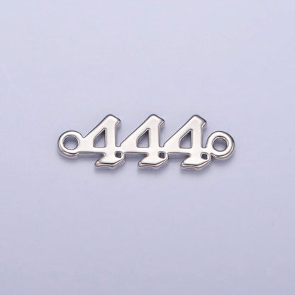 Mini Silver Angel Number Charm Connector Lucky Number for Necklace Bracelet Component G-847~G-855