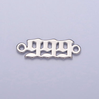 Mini Silver Angel Number Charm Connector Lucky Number for Necklace Bracelet Component G-847~G-855