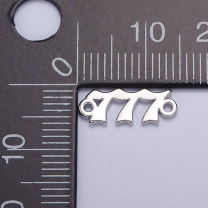 Mini Silver Angel Number Charm Connector Lucky Number for Necklace Bracelet Component G-847~G-855