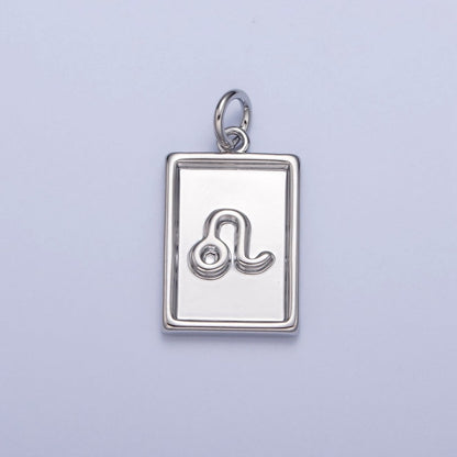 Mini Silver Tag Zodiac Charm Dainty Astrological Zodiac Signs Add on Charm A-A1433-A-A1438