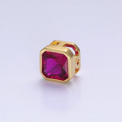 Mini Square Bead Spacer CZ Micro Pave Geometric Spacer Bead Connector Charm B-351 B-368 B-371 B-424 B-426 B-430 B-433
