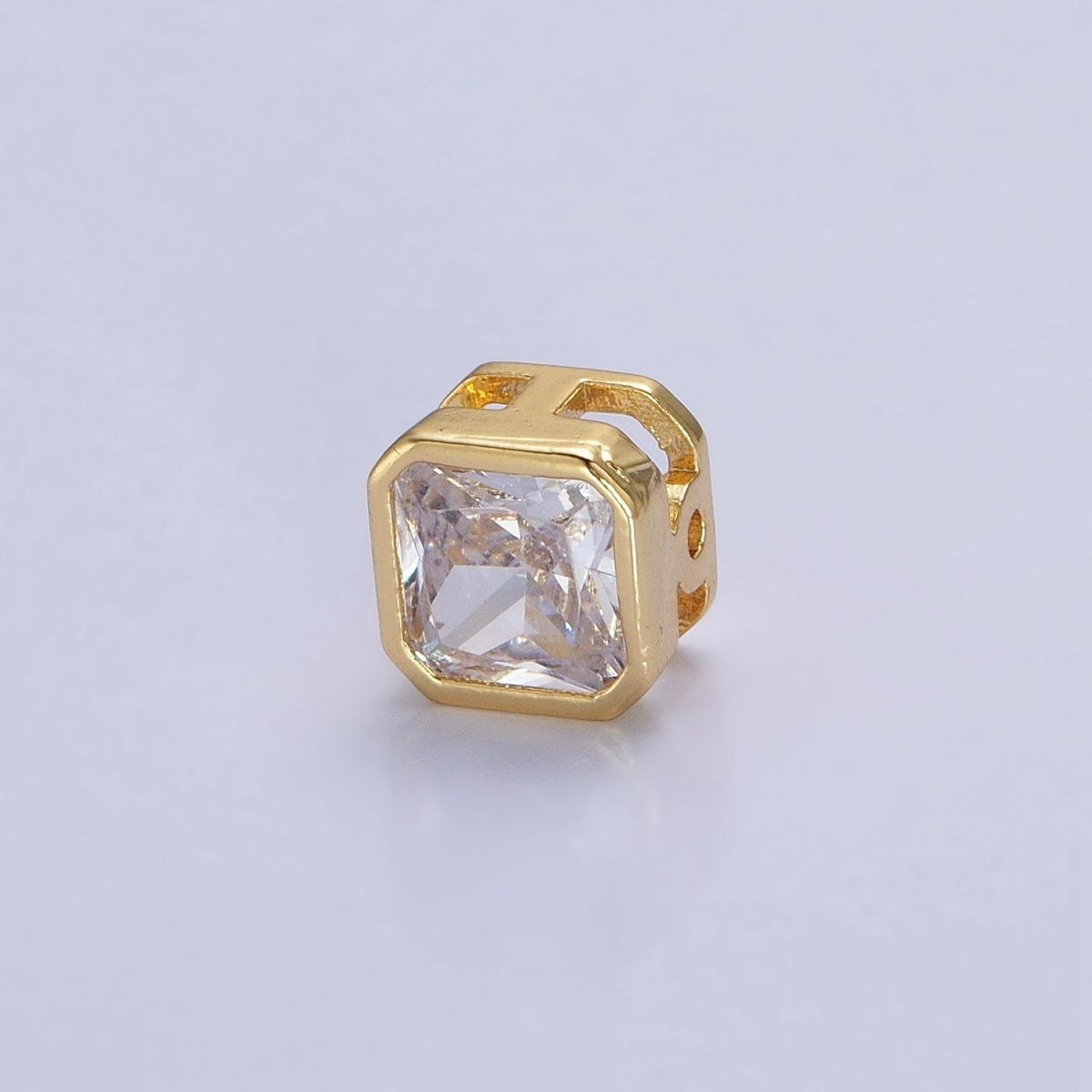 Mini Square Bead Spacer CZ Micro Pave Geometric Spacer Bead Connector Charm B-351 B-368 B-371 B-424 B-426 B-430 B-433