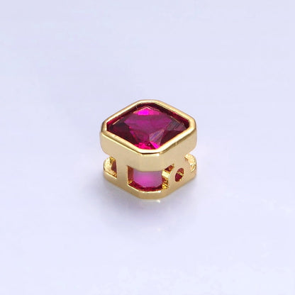 Mini Square Bead Spacer CZ Micro Pave Geometric Spacer Bead Connector Charm B-351 B-368 B-371 B-424 B-426 B-430 B-433