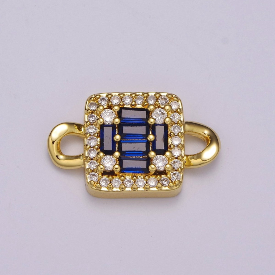 Mini Square Charm Connector 14k Gold Filled Link Connector Micro Pave CZ Connector for Bracelet Necklace Earring Supply Y370, Y372,Y373