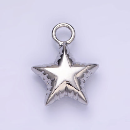 Mini Star Balloon Charm 14K Gold Filled Celestial Bubble Pendant | W-502