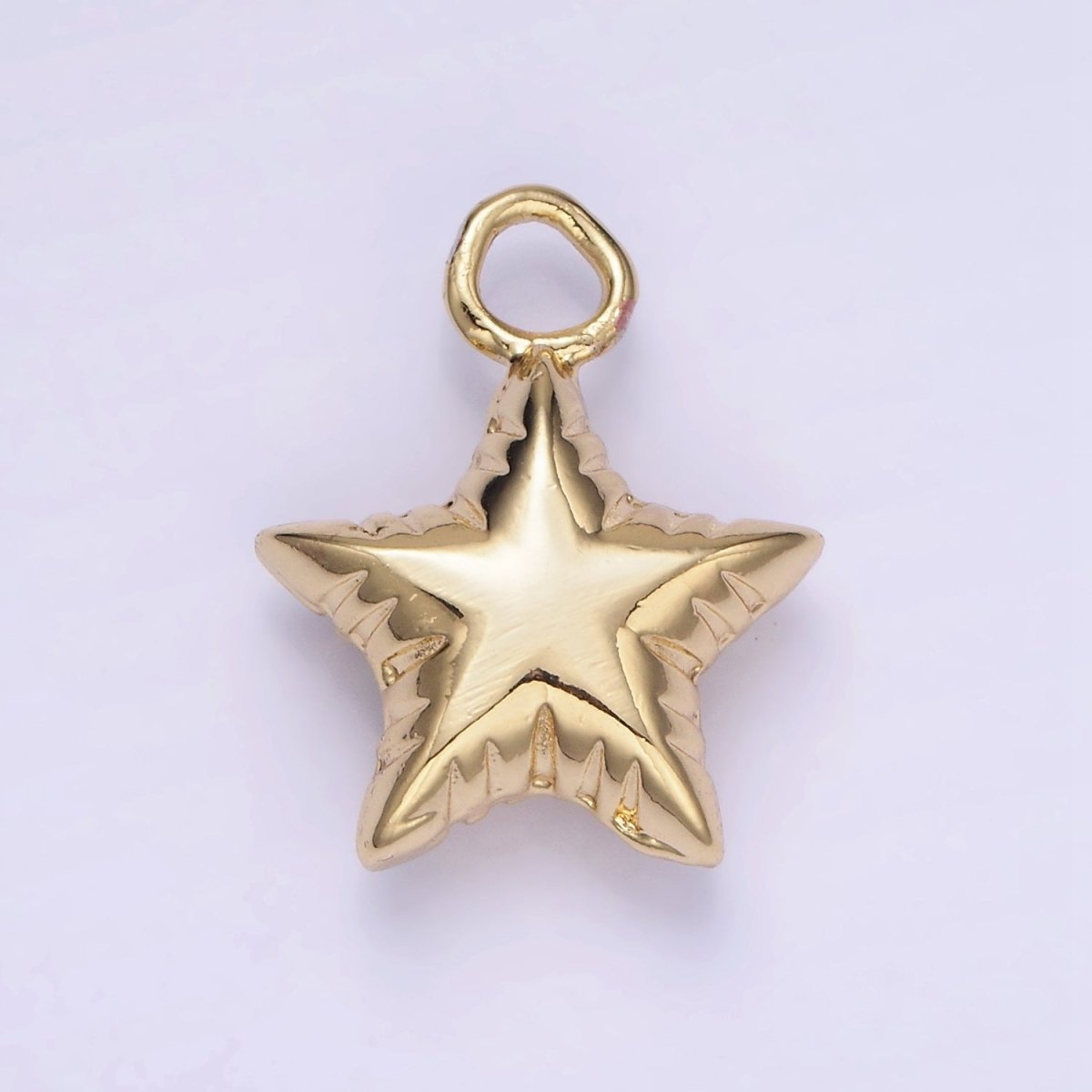 Mini Star Balloon Charm 14K Gold Filled Celestial Bubble Pendant | W-502