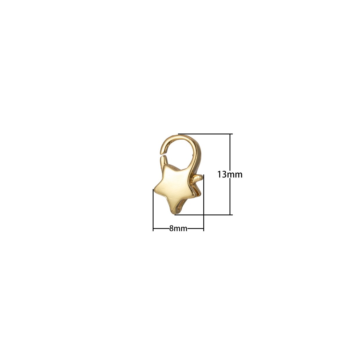 Mini Star Clasp Wholesale Lobster Clasp 24k Gold Filled end Clasp Celestial Lobster Claw for Jewelry Making L-346 L-347