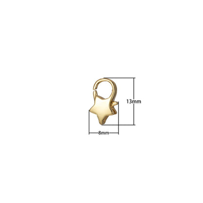 Mini Star Clasp Wholesale Lobster Clasp 24k Gold Filled end Clasp Celestial Lobster Claw for Jewelry Making L-346 L-347