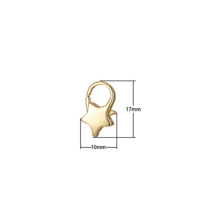 Mini Star Clasp Wholesale Lobster Clasp 24k Gold Filled end Clasp Celestial Lobster Claw for Jewelry Making L-346 L-347
