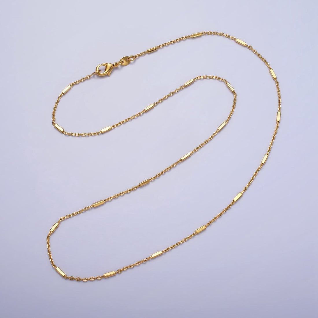 Minimalist 17.5 Inches Cable Long Tube Gold Chain Necklace | WA-1544 Clearance Pricing